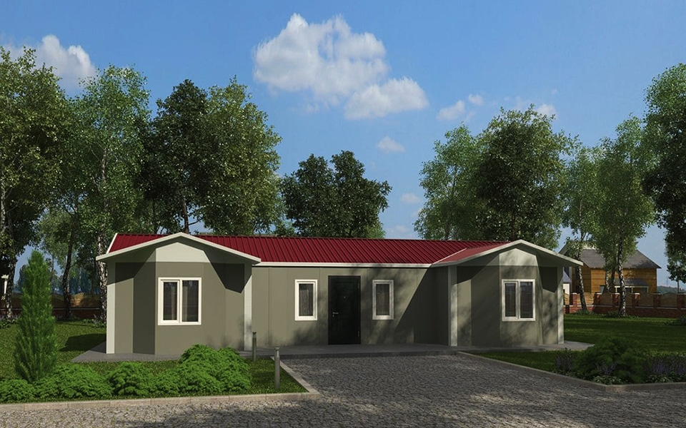 98 m²  3+1 Prefabrik Ev